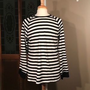 GAP Striped Raglan Slub Long-Sleeve Tee